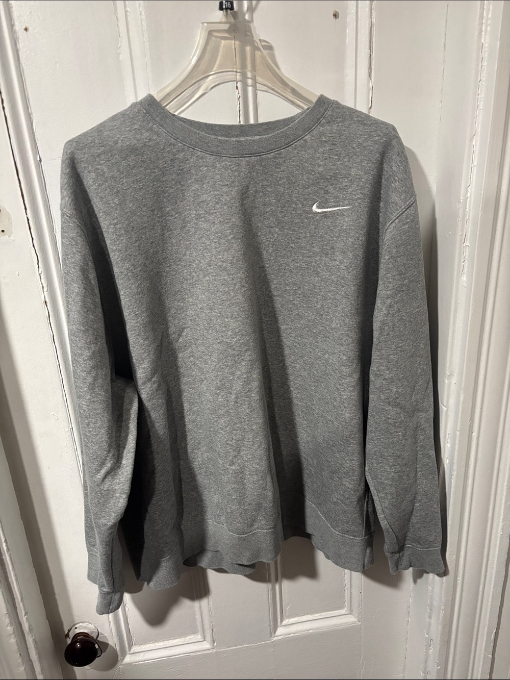 Nike Grey Crewneck Sweatshirt with White Swoosh